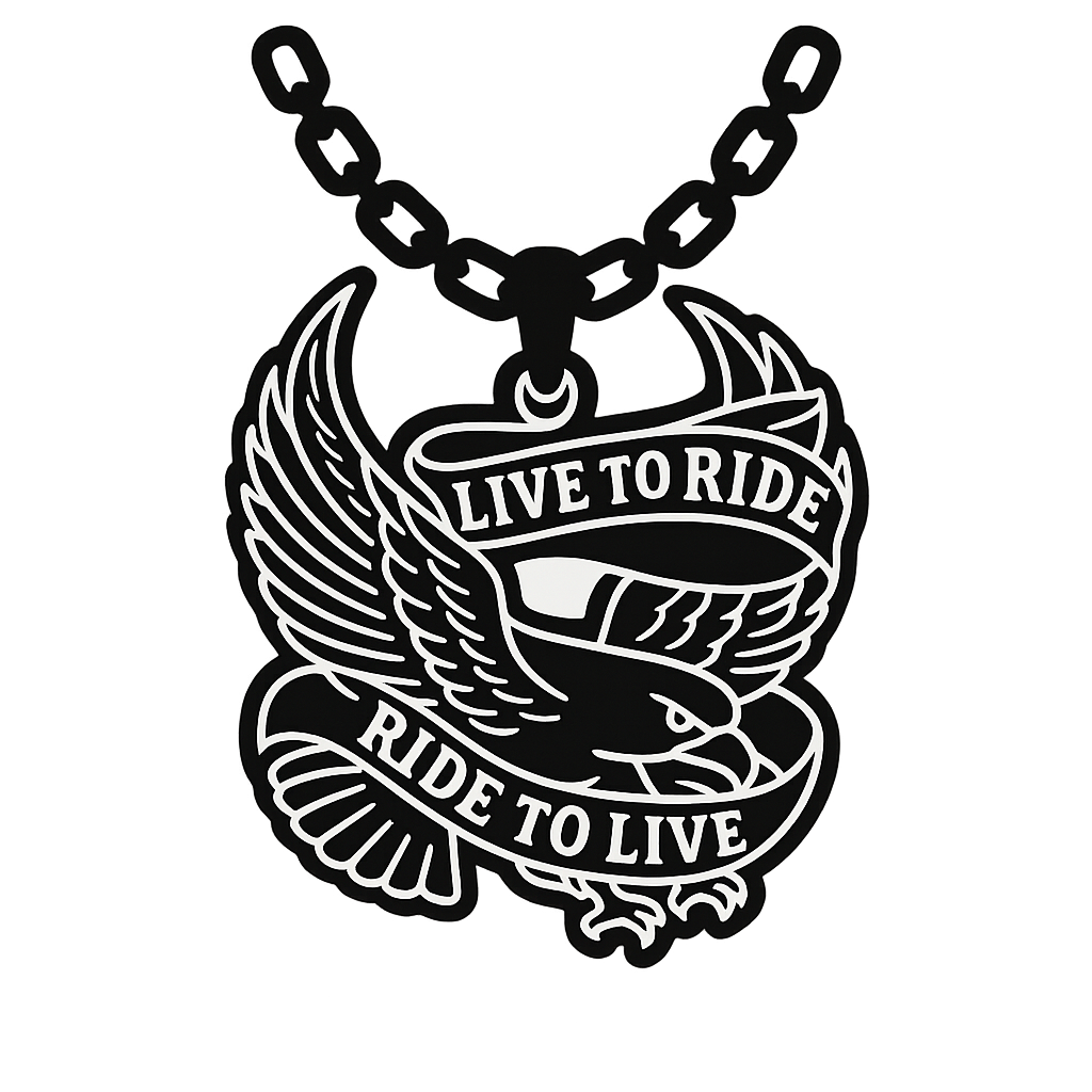 pendentif moto biker homme femme acier