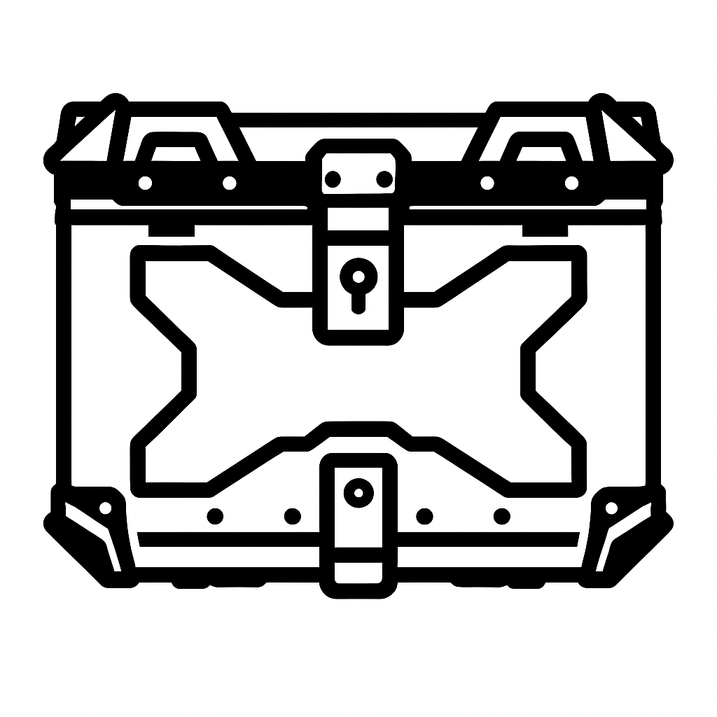 top case moto coffre rangement étanche universel
