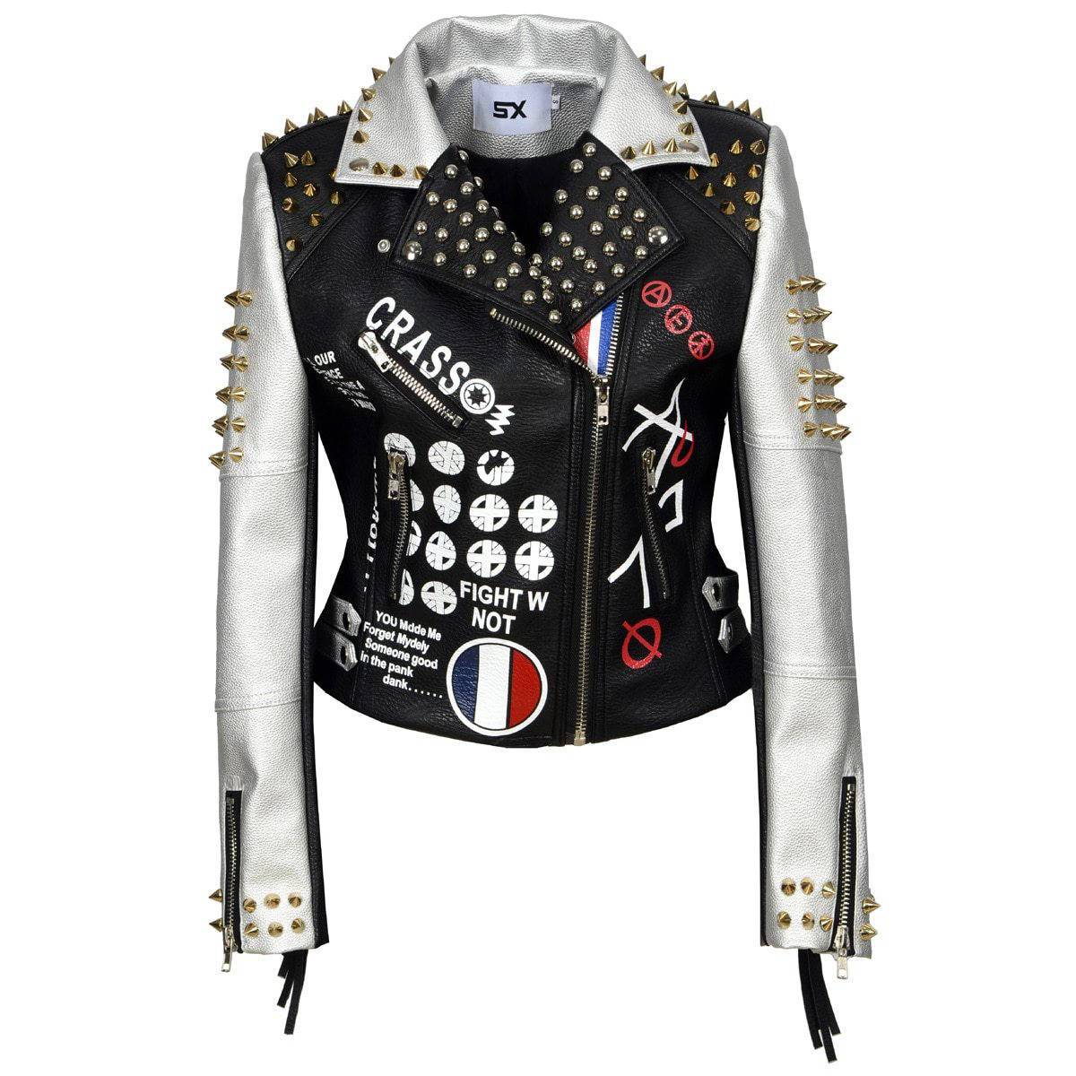veste motard femme