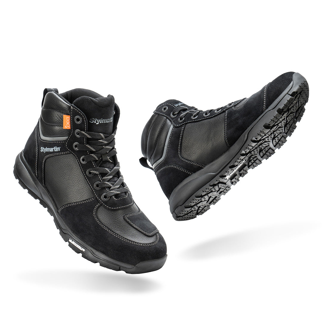 Basket-moto-noire-stylmartin-piper-wp-etanche-homme-femme-paire