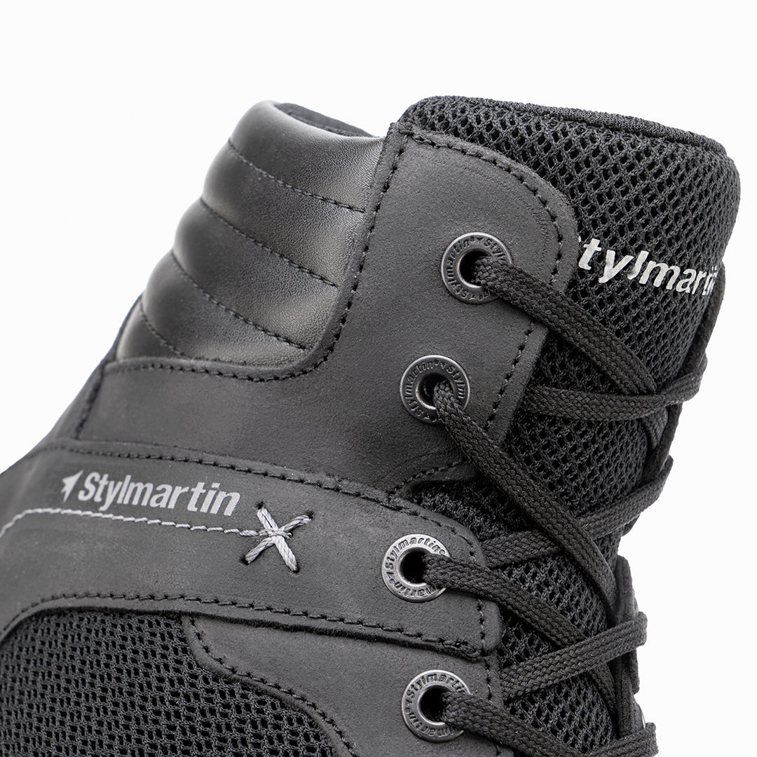 Basket-moto-stylmartin-atom-noire-respirante-urbaine-lacets