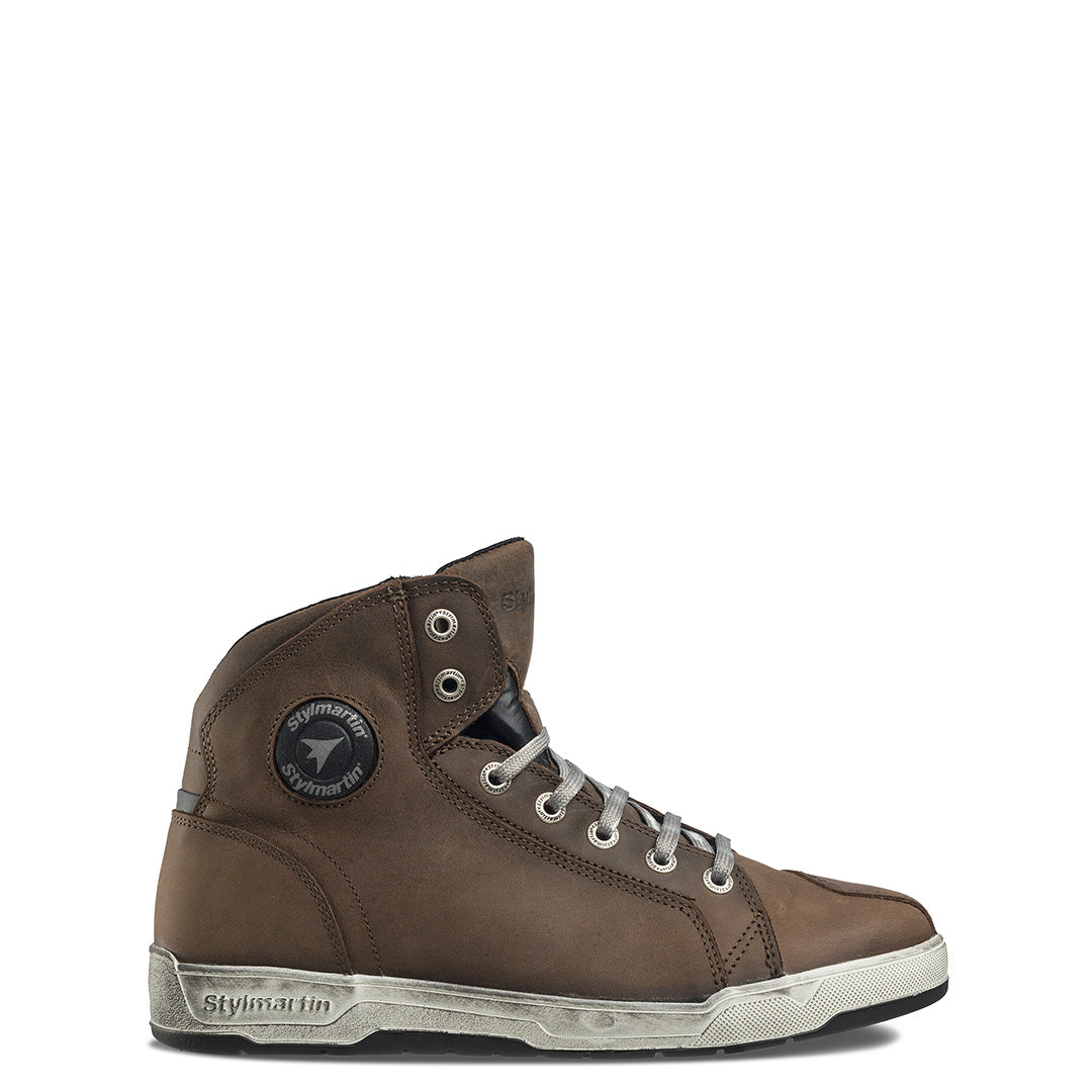 Basket-moto-stylmartin-marshall-wp-cuir-taupe-homme-femme-unite
