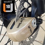 Bloque disque moto alarme -  Iron Lock Doré - Vignette | Boutique biker