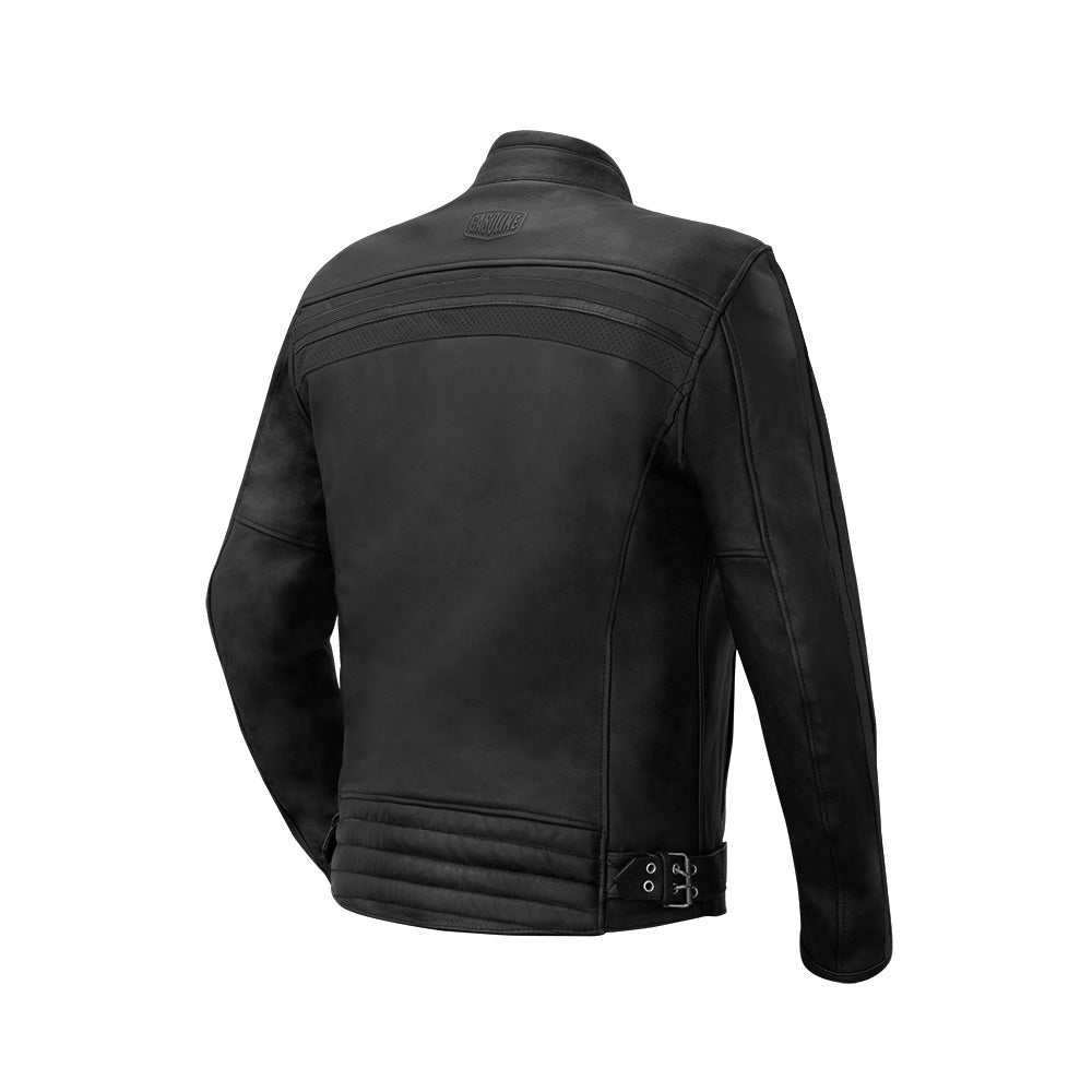 Veste Moto Cuir Noir Homme - Style Rétro, Matelassée, 100% Cuir, Tailles XS à 5XL