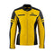 Blouson en cuir femme moto noir et jaune Rusty Stitches Joyce homologué CE