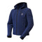 Blouson moto hiver bleu pour homme Eight Cirrus, capuche amovible, protections CE niveau 2, doublure thermique et étanche amovible