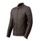 blouson moto homme en cuir marron style vintage avec protections CE épaules et coudes, coupe confortable et robuste