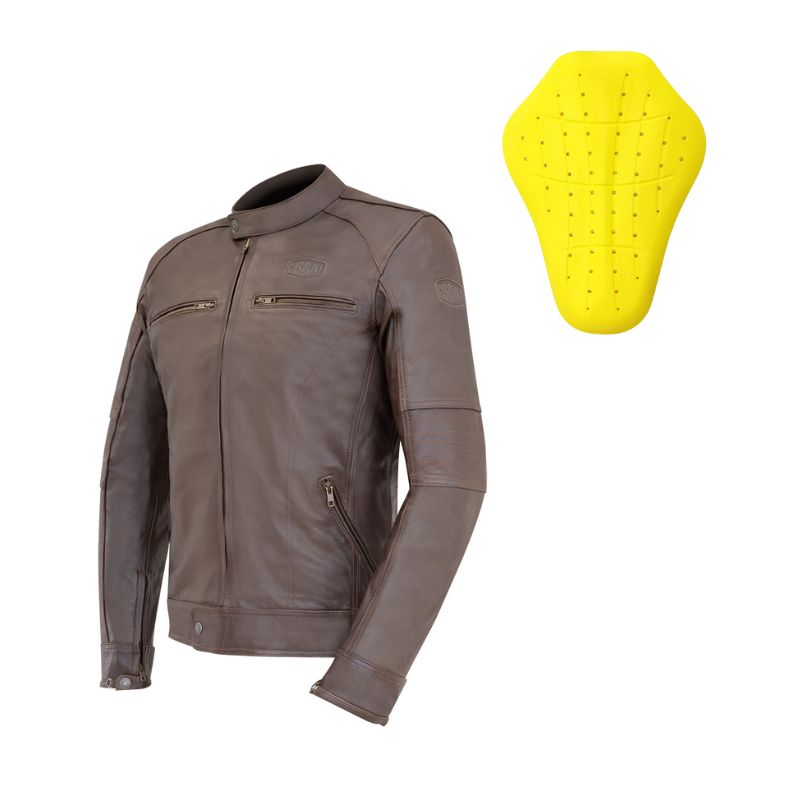 Veste Moto En Cuir D'agneau Véritable Pour Homme - Vintage Marron - Zayn Leather, Neuve Avec étiquettes