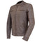 blouson moto en cuir marron pour homme style vintage avec protections CE épaules et coudes