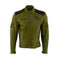 Blouson moto homme cuir vert homologué CE Rusty Stitches