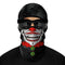 Cagoule moto clown rieur noir et rouge au style audacieux