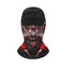 Cagoule moto longue tête de mort rouge design mécanique motard sportif