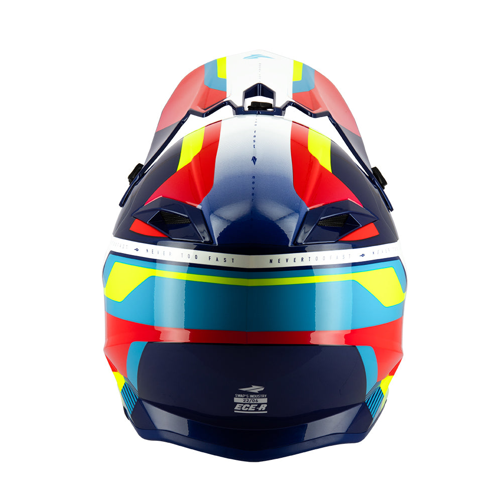 Casque-cross-bleu-dos