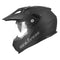 Casque cross enduro noir mat S-Line homologué ECE R22-06 avec visière fumée et intérieur lavable pour moto tout-terrain