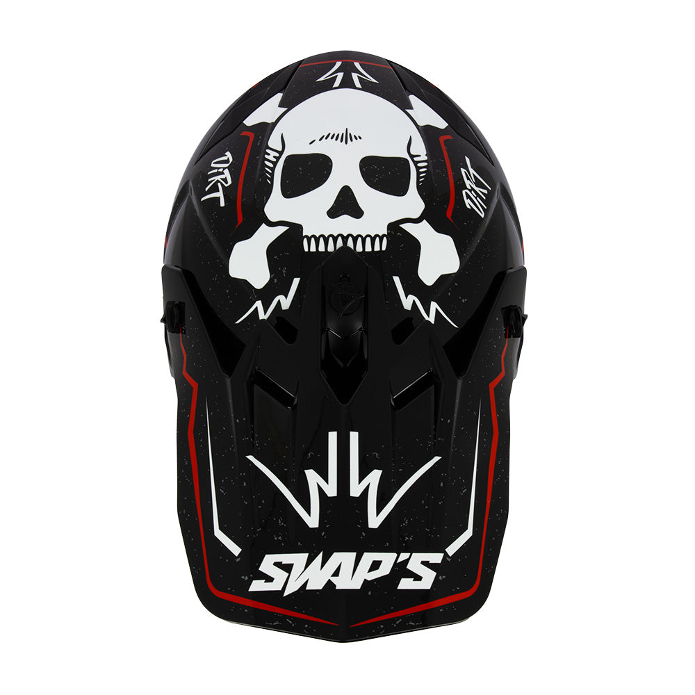 Casque-cross-noir-dessus