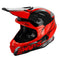 Casque de moto cross rouge et noir homologué ECE R22-06 avec boucle double D, ventilation renforcée et intérieur lavable