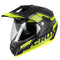 Casque enduro moto cross noir et jaune homologué ECE R22-06 avec visière fumée et intérieur lavable pour tout-terrain