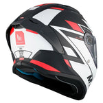 Casque intégral moto - Stinger noir blanc rouge mat - Vignette | Boutique biker