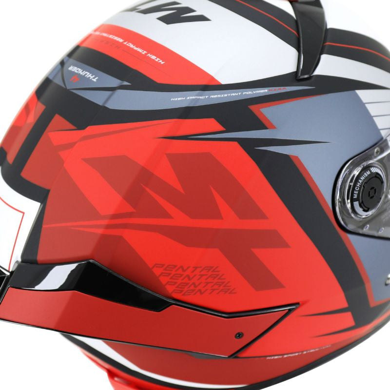 Casque-integral-mt-thunder-gris-rouge-mat-detail