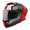 Casque moto MT Thunder 4 intégral gris et rouge, look dynamique et sportif avec déco graphique