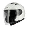casque jet blanc brillant pour moto, visière fumée et coque aérée, idéal homme ou femme