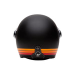 Casque jet moto - Boreal noir bandes orange - Vignette | Boutique biker