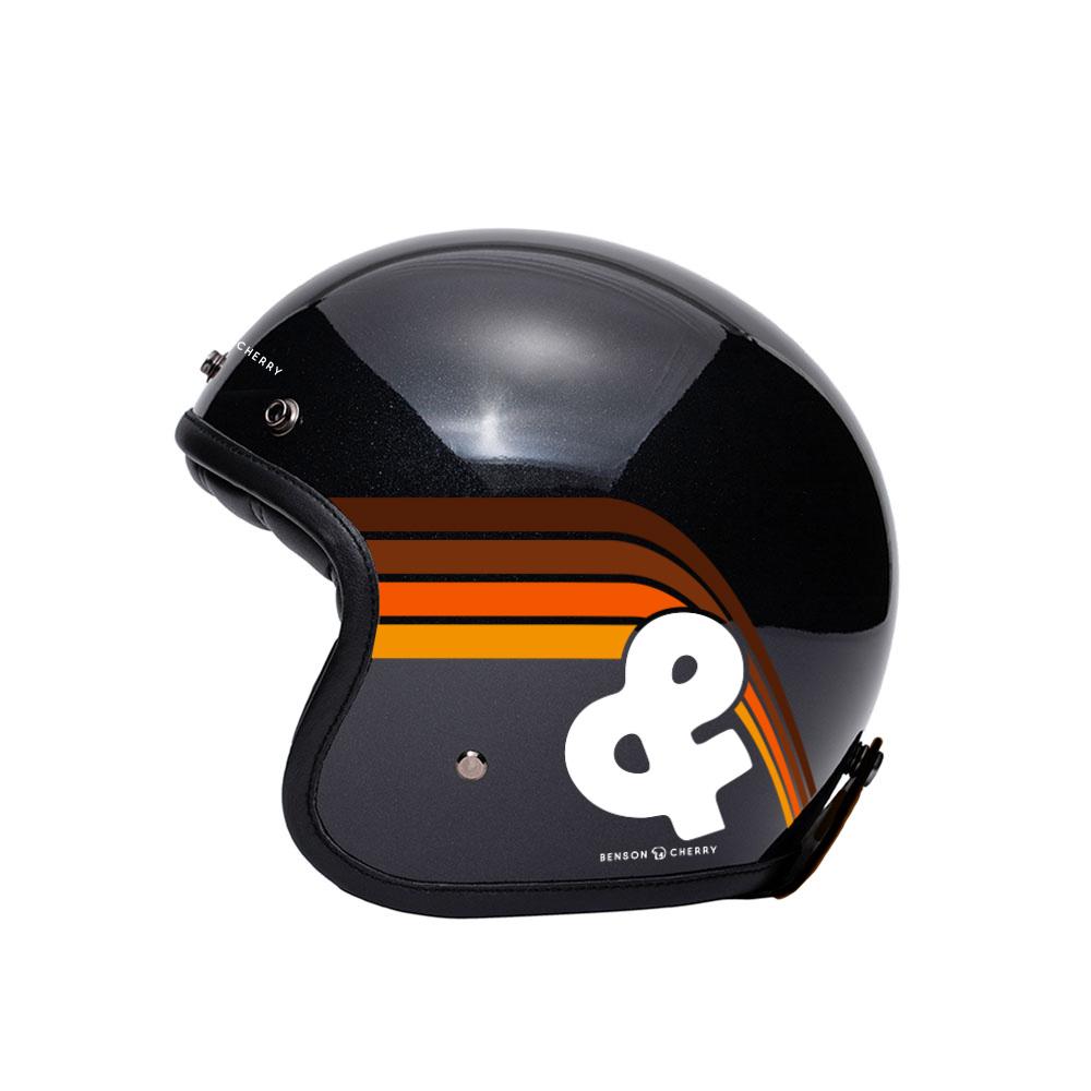 Casque-jet-moto-The-Classic-benson-et-cherry-Marko-cote