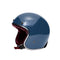 Casque jet moto The Classic bleu Marko avec intérieur cuir, look rétro sans visière et homologation ECE 22.06