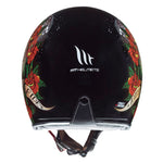 Casque jet moto - LE Mans skull et roses - Vignette | Boutique biker