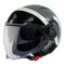 casque jet MT Helmets Viale noir et argent au look dynamique, visière longue et intérieur ventilé
