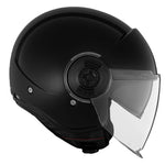 Casque jet moto - Viale noir uni - Vignette | Boutique biker