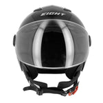 Casque jet moto - Leov LV Noir Brillant - Vignette | Boutique biker