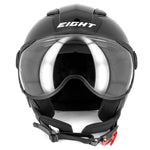 Casque jet moto - Leov Noir Brillant - Vignette | Boutique biker