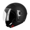 casque jet noir mat DSzone avec visière large, style épuré et homologation CE