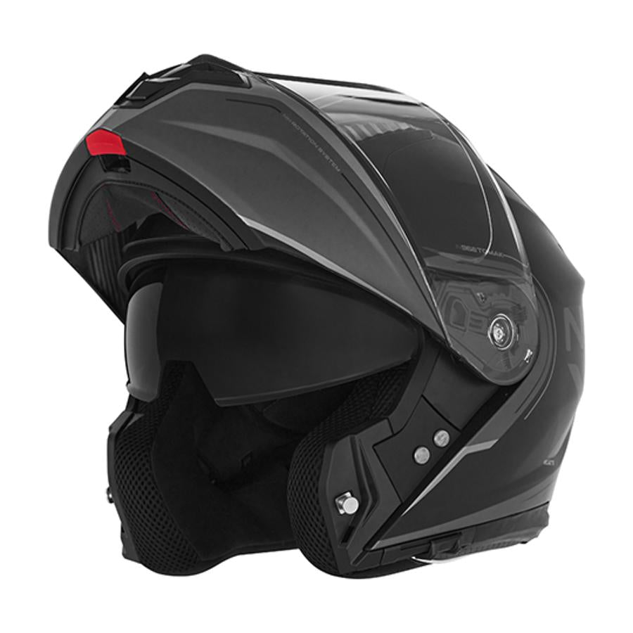 Casque moto modulable noir mat ultra léger avec double écran, confort longue distance et sécurité optimale