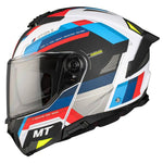 Casque moto modulable - Atom bleu noir rouge brillant - Vignette | Boutique biker