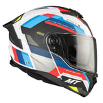 Casque moto modulable - Atom bleu noir rouge brillant - Vignette | Boutique biker