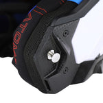 Casque moto modulable - Atom bleu noir rouge brillant - Vignette | Boutique biker