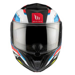Casque moto modulable - Atom bleu noir rouge brillant - Vignette | Boutique biker