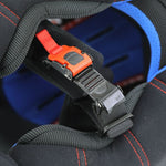 Casque moto modulable - Atom bleu noir rouge brillant - Vignette | Boutique biker