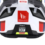 Casque moto modulable - Atom bleu noir rouge brillant - Vignette | Boutique biker