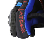 Casque moto modulable - Atom bleu noir rouge brillant - Vignette | Boutique biker