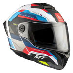 Casque moto modulable - Atom bleu noir rouge brillant - Vignette | Boutique biker