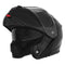 Casque moto modulable NOX noir brillant, homologué, avec double écran pour protection urbaine et routière