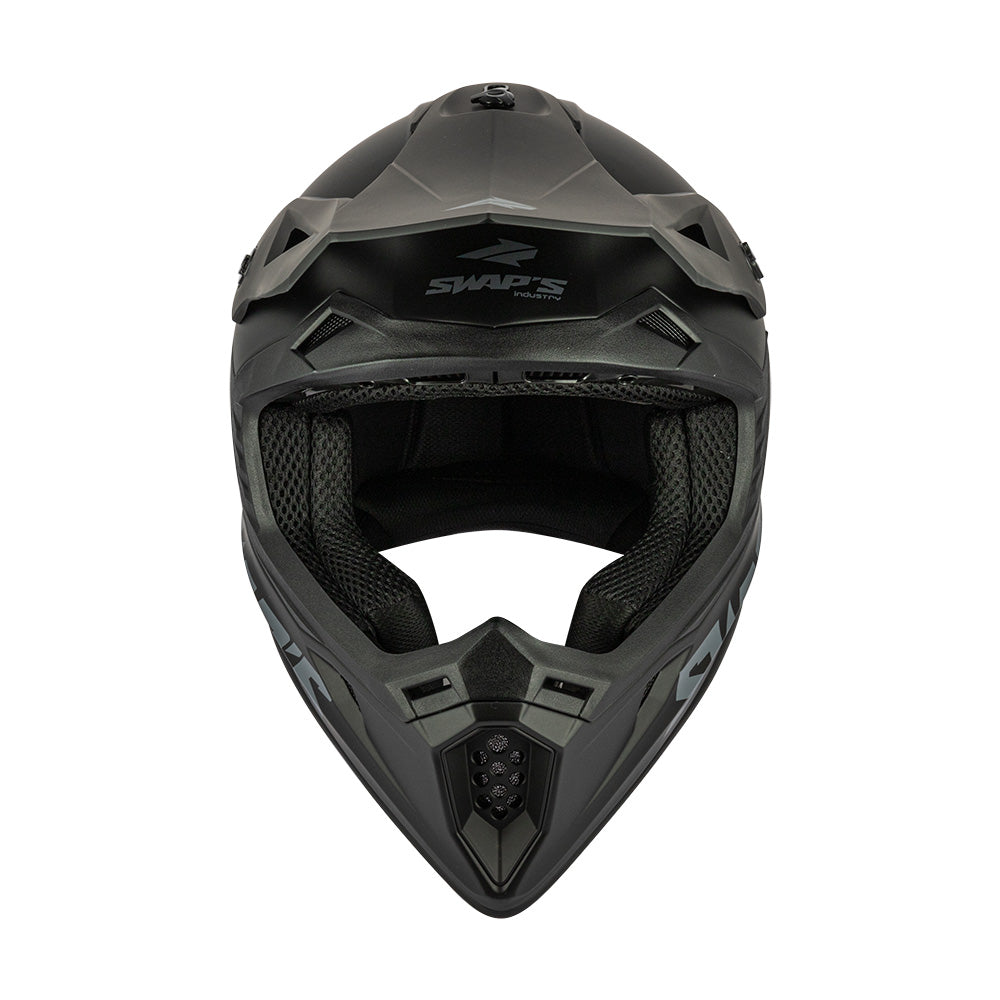 Casque-moto-cross-noir-face