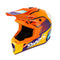 Casque moto cross Swaps orange jaune bleu et blanc homologué ECE R22-06 avec ventilation optimisée et intérieur lavable