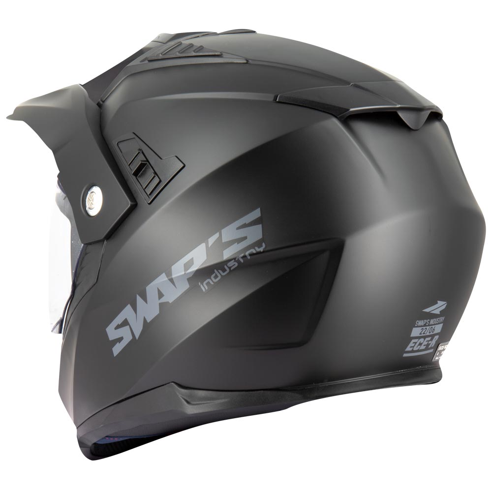 Casque Jet Sheratan UFO - Visière Pare-soleil Rétractable, Compatible Lunettes, Homologué ECE 22.06 (taille L, Noir)