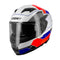 Casque moto intégral homologué violet blanc rouge pour homme et femme usage sportif et urbain