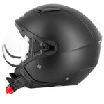 Casque jet moto - Leov Noir Mat - Vignette | Boutique biker