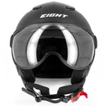 Casque jet moto - Leov Noir Mat - Vignette | Boutique biker